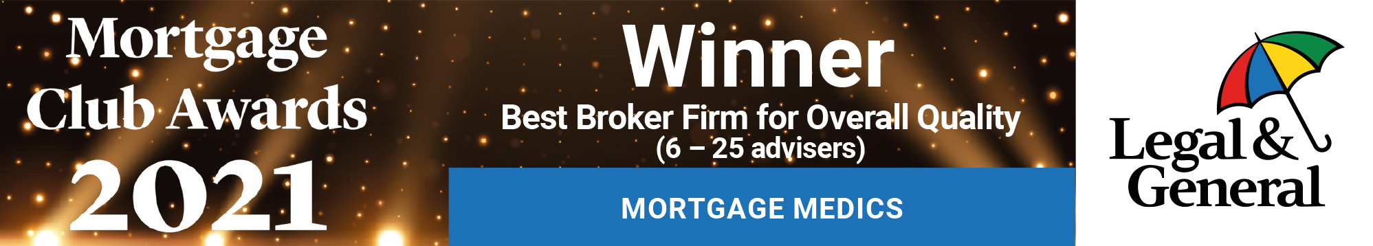 Named ‘Best Broker Firm for Overall Quality (6-25 advisers)’ at the Legal & General Mortgage Club Awards