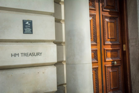 Image of the exterior of HM Treasury, London